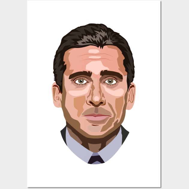 Michael Scott - Steve Carell (The Office US) Wall Art by meganyiu